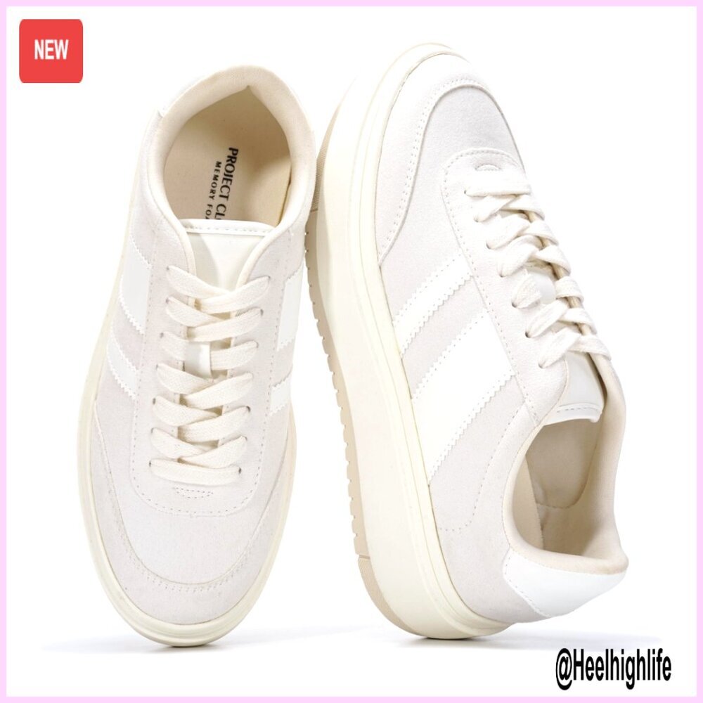 Platform Sneakers Lightweight Memory Foam Insole Non-Slip Fashion Footwear